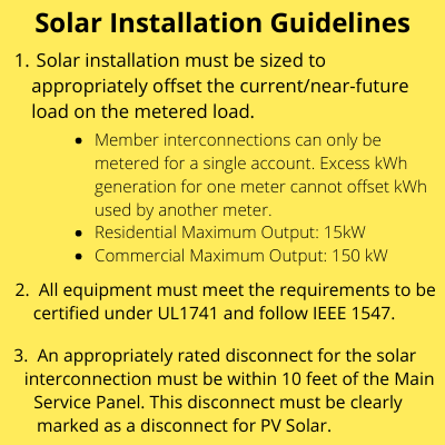 Solar Guidelines