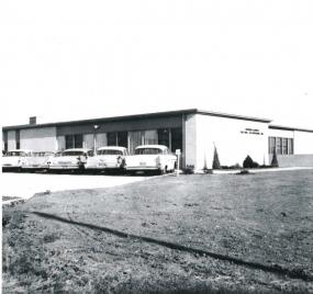 Third Building Parking Lot - 1957 - Looking SSW-285x268.jpg